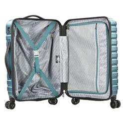 U.S. Traveler Boren Polycarbonate Hardside Rugged Travel Suitcase Luggage With 8 Spinner Wheels, Aluminum Handle, Teal, Carry-on 22-Inch, USB Port -Samsonite || American Tourister || Travelpro Sales 51Saozm vlS
