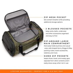 Briggs & Riley Duffle Bag, Hunter, Us:one Size 26 Briggs & Riley Duffle Bag, Hunter, Us:one Size -Samsonite || American Tourister || Travelpro Sales 51VbQNcIQeL