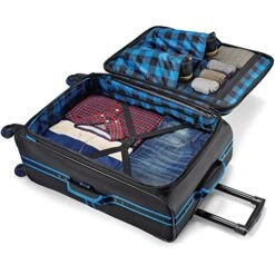 American Tourister Eclipse Softside Spinner Luggage (Black/Blue, 20 Inch) 13 American Tourister Eclipse Softside Spinner Luggage (Black/Blue, 20 Inch) -Samsonite || American Tourister || Travelpro Sales 51k8WFokx3L