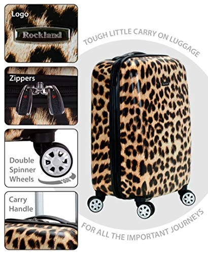 Rockland Safari Hardside Spinner Wheel Luggage, Leopard, Carry-On 20-Inch 10 Rockland Safari Hardside Spinner Wheel Luggage, Leopard, Carry-On 20-Inch - Image 10