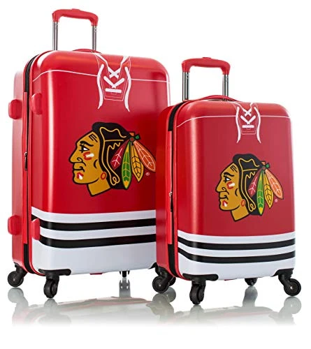 Heys America NHL Officially Licensed Wheeled Luggage (Chicago Blackhawks, 2PC Set (21/26-Inch)) -Samsonite || American Tourister || Travelpro Sales 51yC4B4HQRL
