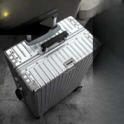 Aluminum Magnesium Designer Luggage Male And Female Universal Wheel -Samsonite || American Tourister || Travelpro Sales Aluminum Magnesium Designer Luggage Male And Female Universal Wheel Boarding Trolley Case Password Aluminum Frame Suitcase 6539be99 1ae1 465e 8946 3adce5c5d08a