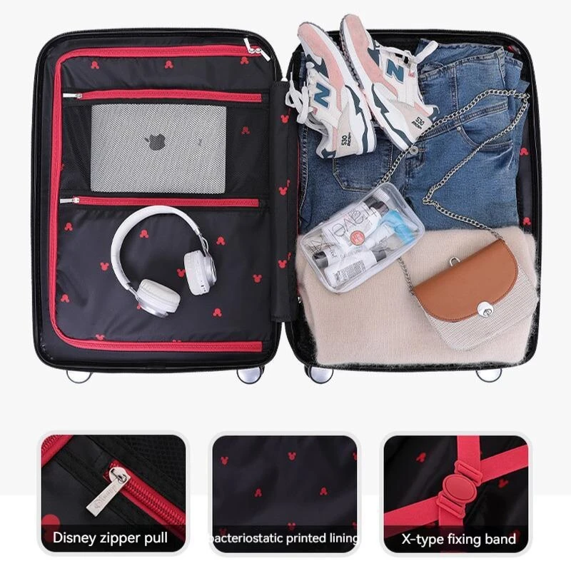 Disney Children's Luggage Cute Mickey Boarding Cartoon Fashion 20" 3 Disney Children's Luggage Cute Mickey Boarding Cartoon Fashion 20" - Image 3