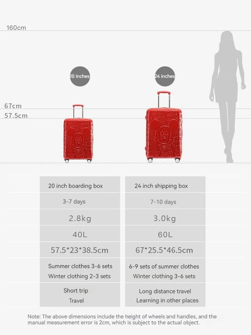 Disney Children's Luggage Cute Mickey Boarding Cartoon Fashion 20" 4 Disney Children's Luggage Cute Mickey Boarding Cartoon Fashion 20" - Image 4