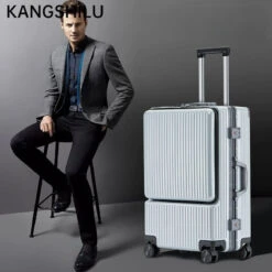 KANGSHILU Aluminum Frame 20 Inches Travel Suitcases Universal Wheel -Samsonite || American Tourister || Travelpro Sales KANGSHILU Aluminum Frame 20 Inches Travel Suitcases Universal Wheel Trolley PC Box Trolley Luggage Bag Men b35abc00 4d2f 4195 85ff a9812a171ac0