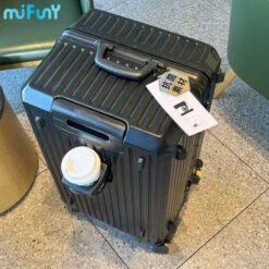 MIFUNY Travel Luggage With Cup Holder Aluminum Frame Suitcase Large -Samsonite || American Tourister || Travelpro Sales MIFUNY Travel Luggage with Cup Holder Aluminum Frame Suitcase Large Capacity Carry on Luggage Pull Rod.jpg 640x640 68b2beee 9285 4428 b4ef d0c14d82d662