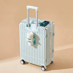 Multifunctional Luggage Aluminum Frame Trolley Case Universal Wheel -Samsonite || American Tourister || Travelpro Sales Multifunctional Luggage Aluminum Frame Trolley Case Universal Wheel Cup Holder Seat Built in USB Interface Boarding d241e09c 7eb3 4a16 af2c d572d1cd2fb3